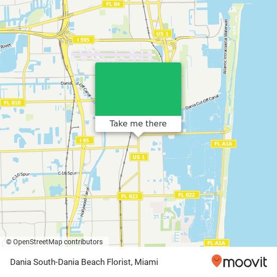 Mapa de Dania South-Dania Beach Florist