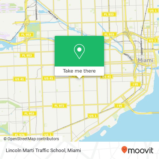 Mapa de Lincoln Marti Traffic School