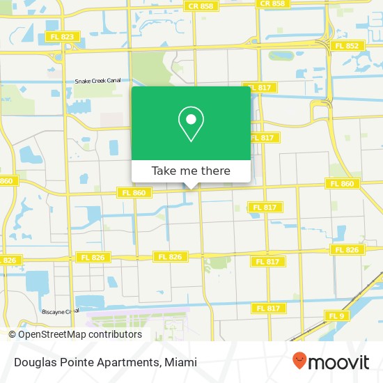 Mapa de Douglas Pointe Apartments