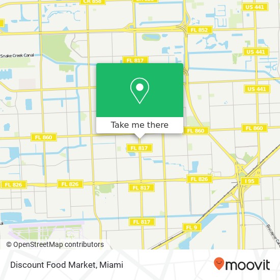 Mapa de Discount Food Market