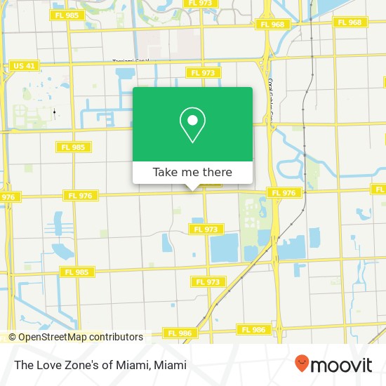 The Love Zone's of Miami map