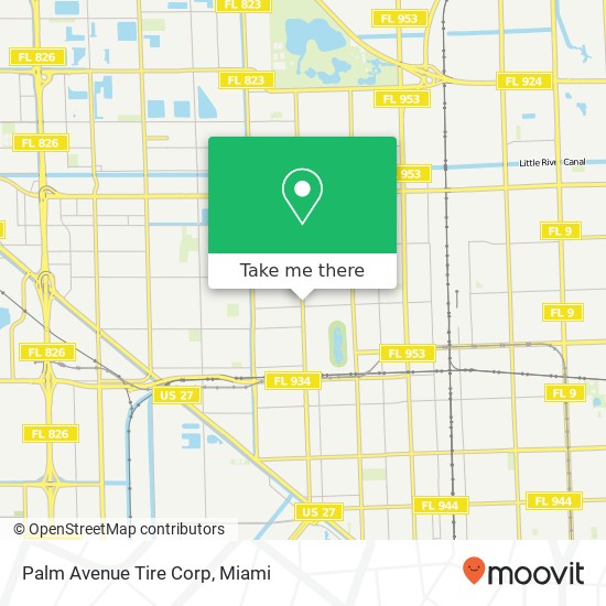 Palm Avenue Tire Corp map