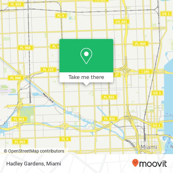 Hadley Gardens map