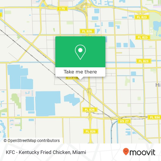 Mapa de KFC - Kentucky Fried Chicken