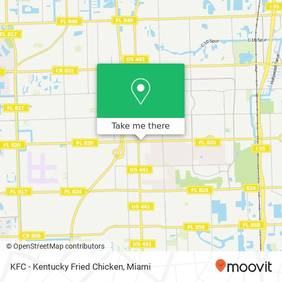 Mapa de KFC - Kentucky Fried Chicken