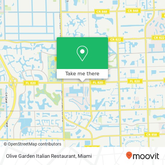 Mapa de Olive Garden Italian Restaurant