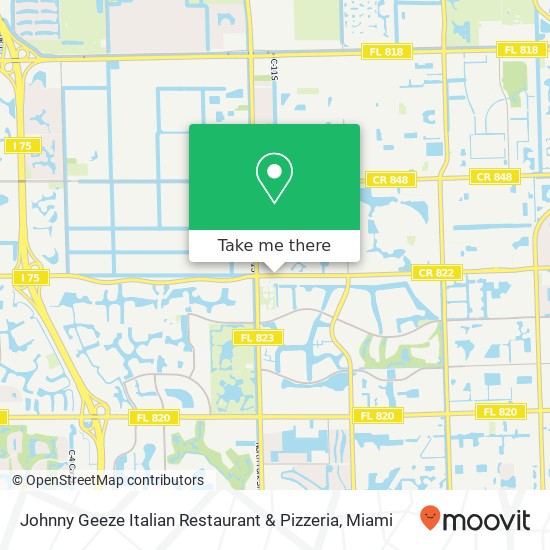 Mapa de Johnny Geeze Italian Restaurant & Pizzeria