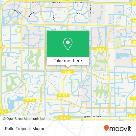 Pollo Tropical map