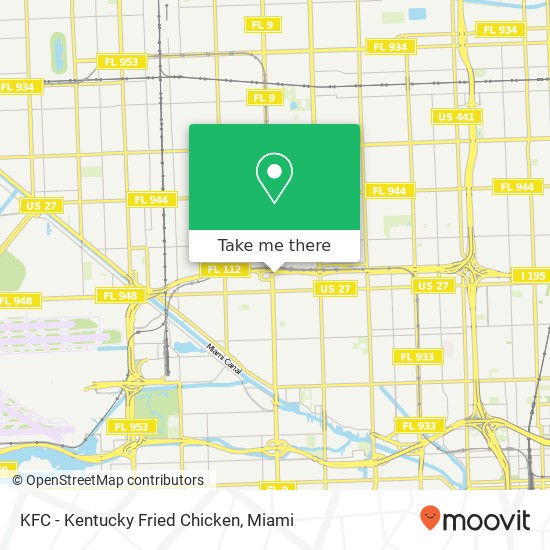 Mapa de KFC - Kentucky Fried Chicken