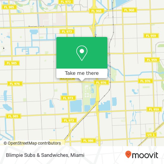 Mapa de Blimpie Subs & Sandwiches