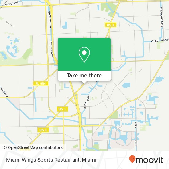 Miami Wings Sports Restaurant map