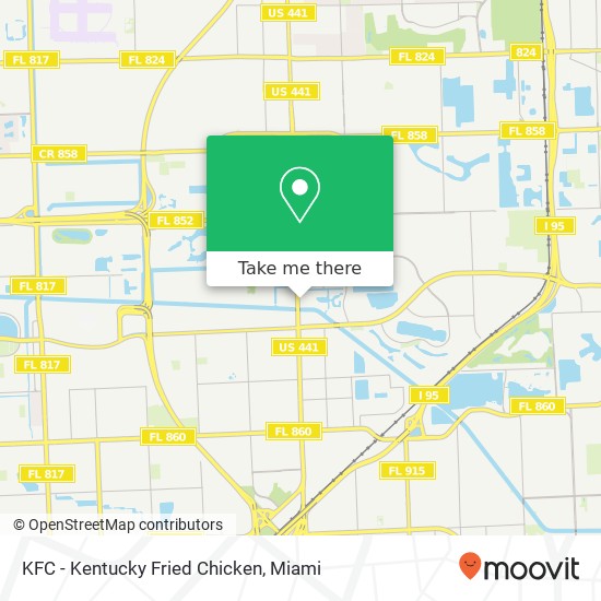 KFC - Kentucky Fried Chicken map