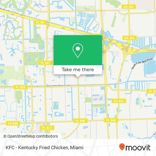 Mapa de KFC - Kentucky Fried Chicken