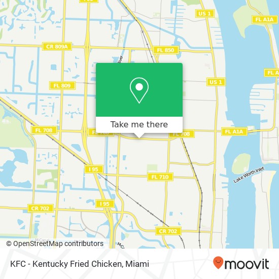 Mapa de KFC - Kentucky Fried Chicken