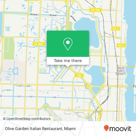 Mapa de Olive Garden Italian Restaurant