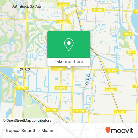 Mapa de Tropical Smoothie