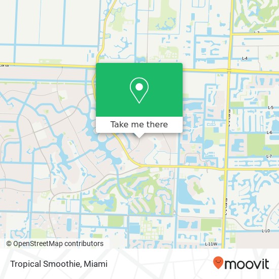 Mapa de Tropical Smoothie