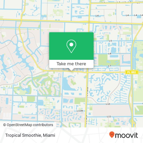 Mapa de Tropical Smoothie