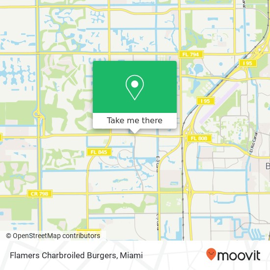 Flamers Charbroiled Burgers map