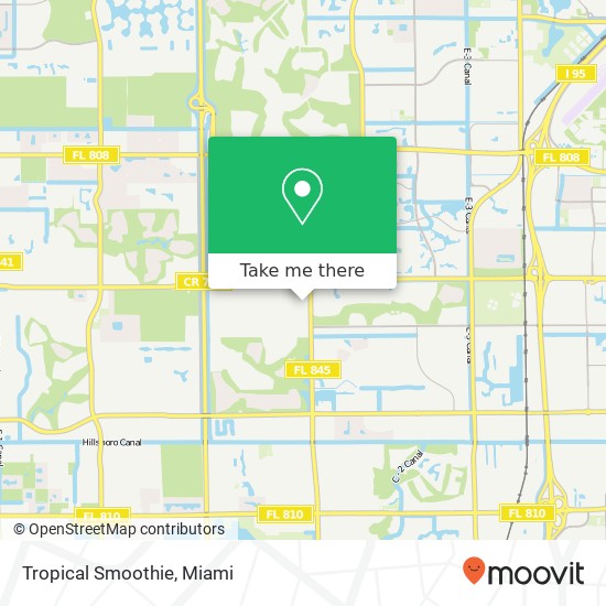 Mapa de Tropical Smoothie