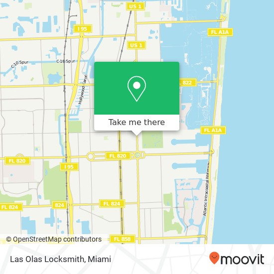 Las Olas Locksmith map