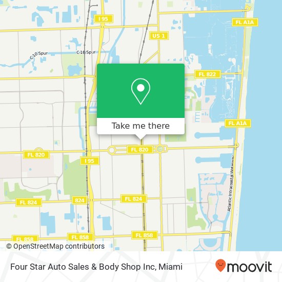 Four Star Auto Sales & Body Shop Inc map