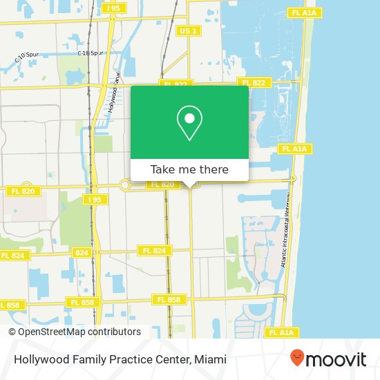 Mapa de Hollywood Family Practice Center