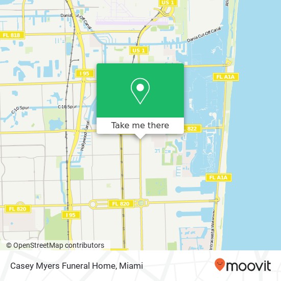Casey Myers Funeral Home map