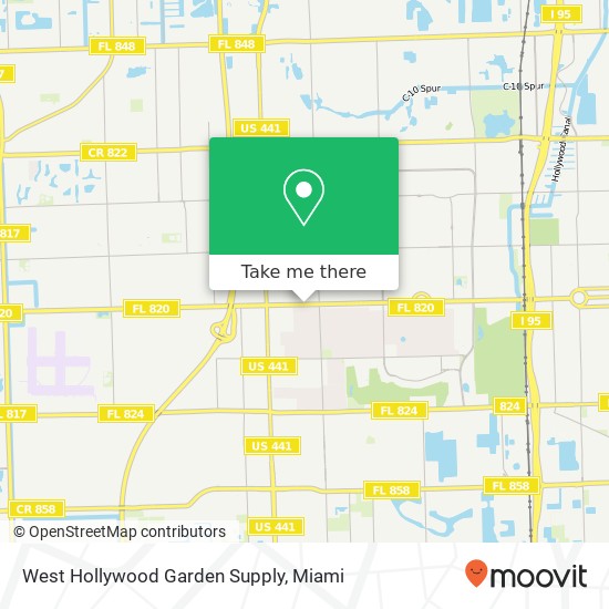 Mapa de West Hollywood Garden Supply