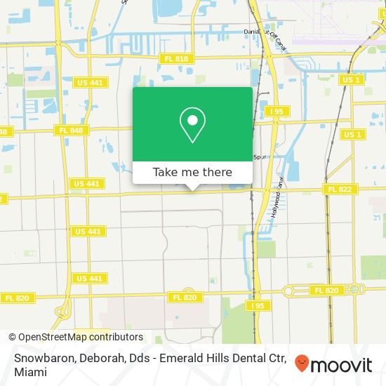Mapa de Snowbaron, Deborah, Dds - Emerald Hills Dental Ctr