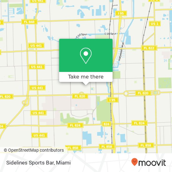 Mapa de Sidelines Sports Bar