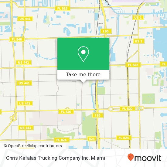 Chris Kefalas Trucking Company Inc map