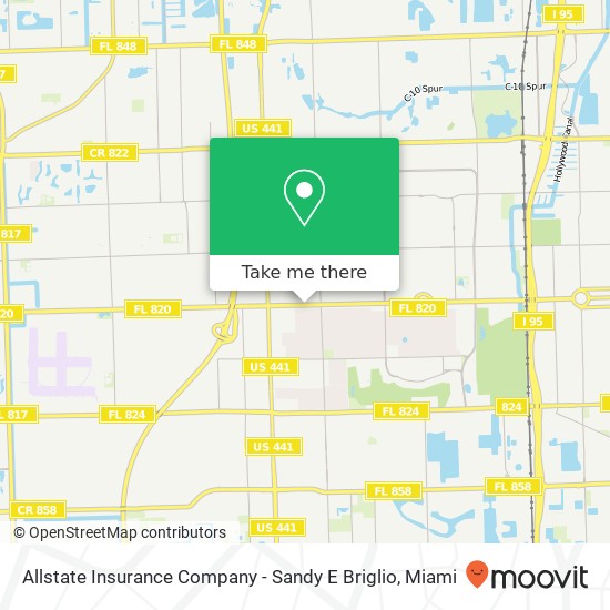 Mapa de Allstate Insurance Company - Sandy E Briglio