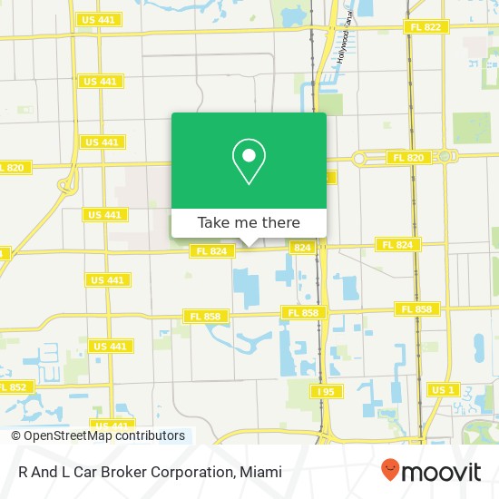 R And L Car Broker Corporation map