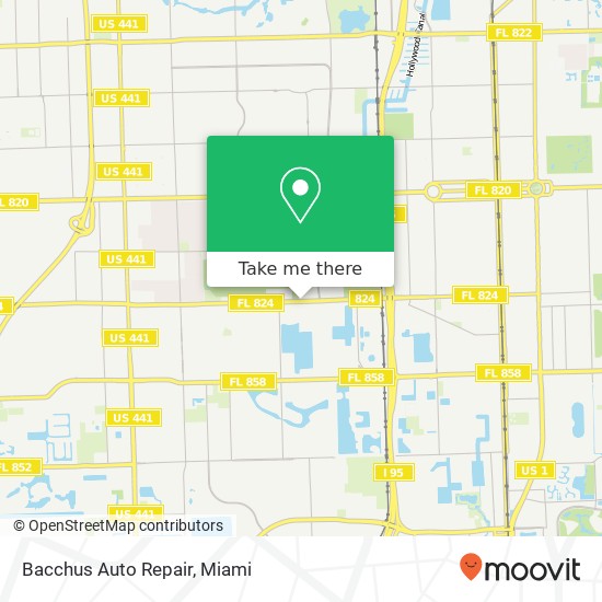 Mapa de Bacchus Auto Repair