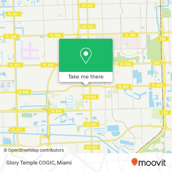 Glory Temple COGIC map