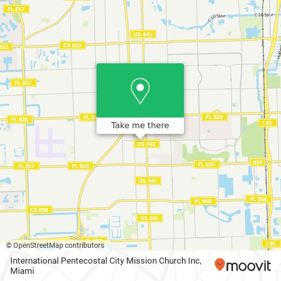 Mapa de International Pentecostal City Mission Church Inc