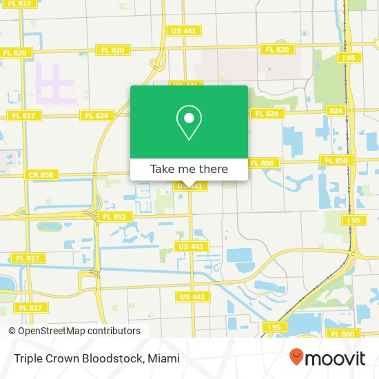 Triple Crown Bloodstock map