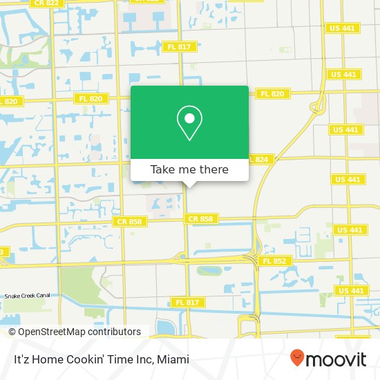It'z Home Cookin' Time Inc map