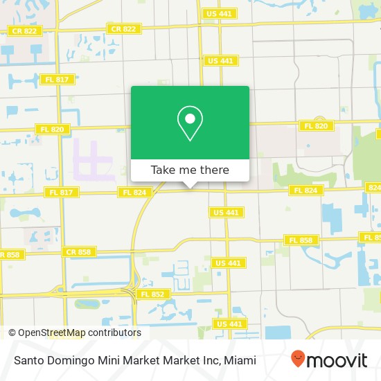 Mapa de Santo Domingo Mini Market Market Inc