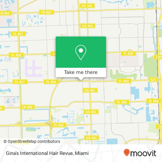 Gina's International Hair Revue map