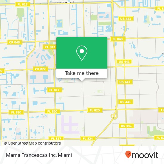 Mapa de Mama Francesca's Inc