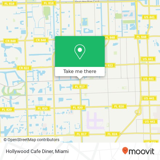 Hollywood Cafe Diner map
