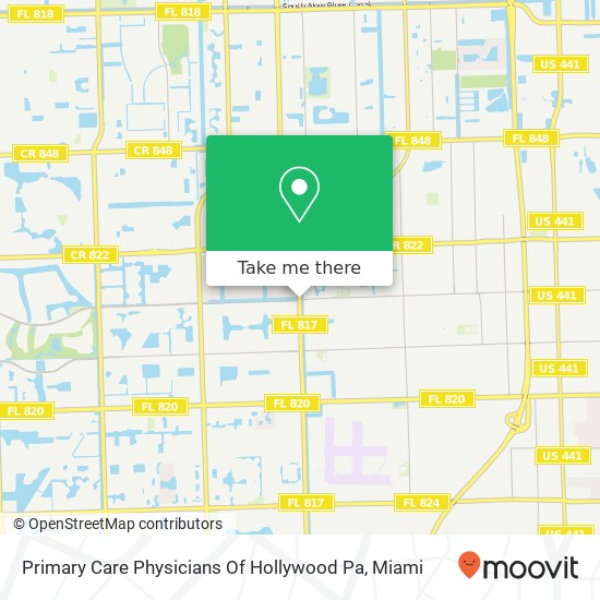 Primary Care Physicians Of Hollywood Pa map