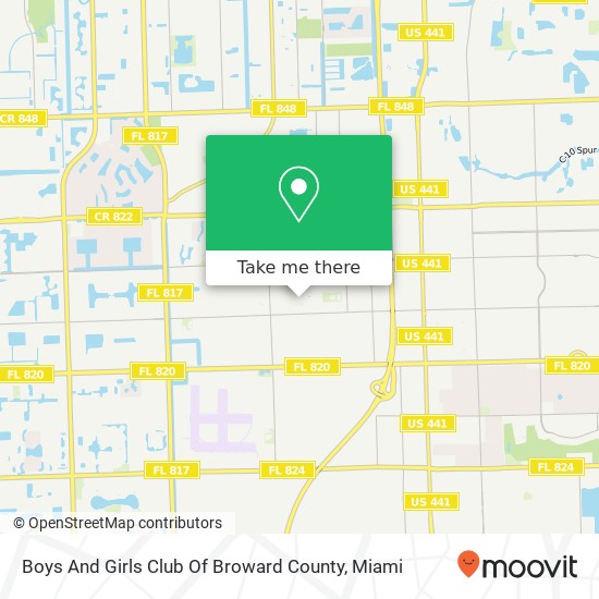 Mapa de Boys And Girls Club Of Broward County