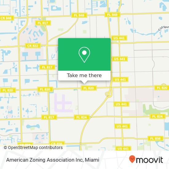 Mapa de American Zoning Association Inc