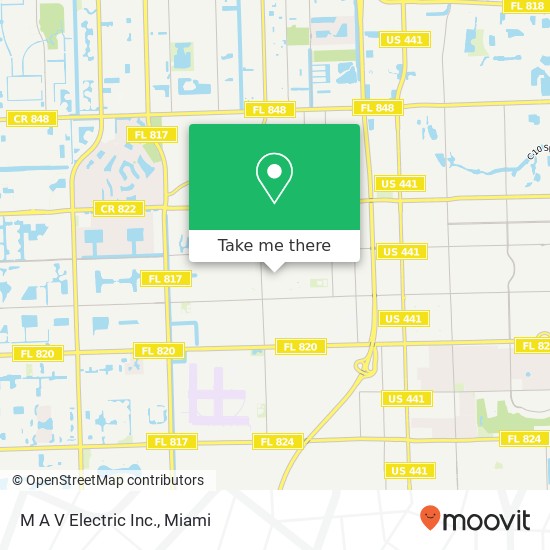 Mapa de M A V Electric Inc.