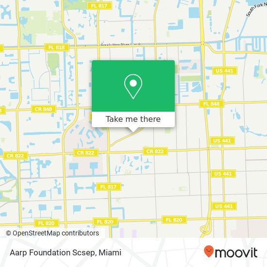 Mapa de Aarp Foundation Scsep