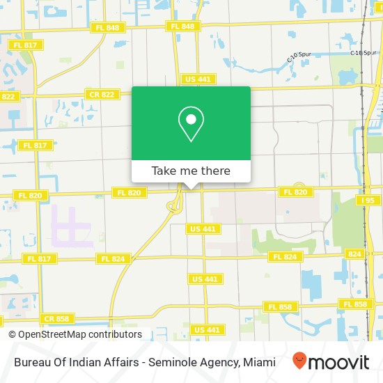 Mapa de Bureau Of Indian Affairs - Seminole Agency