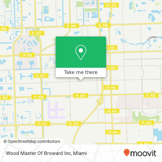 Mapa de Wood Master Of Broward Inc